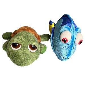 Lot of 2 RUSS Finding Nemo Stuffed Toys Dory DISNEY PARKS and Shecky the Turtle